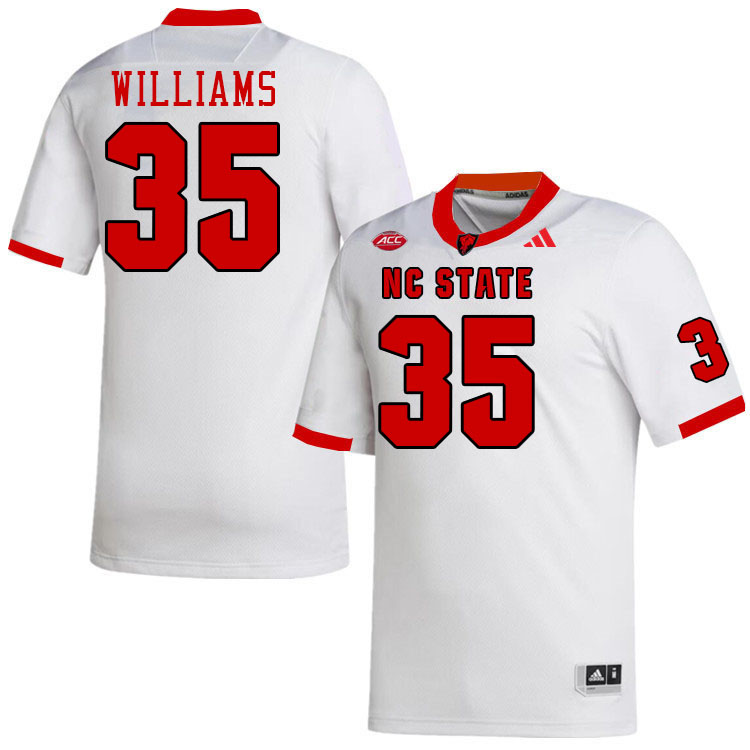 Men #35 Zane Williams NC State Wolfpack College Football Jerseys Stitched-White